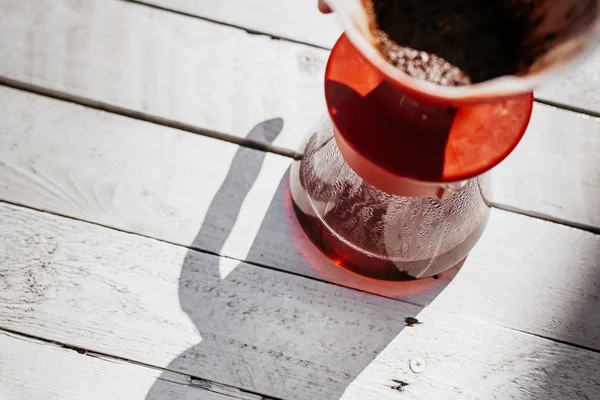 Taze sabah filtre kahve damlatıcı