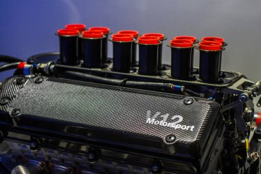 Eski v12 formula 1 spor motor karbon fiber Vana kapağı