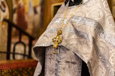 Tapınağın arka plan, Hıristiyan giyim Ortodoks rahip