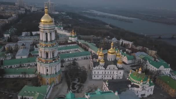 Vista Aérea Sofiya Kyivska Dos Marcos Ortodoxos Ucranianos Mais Famosos — Vídeo de Stock