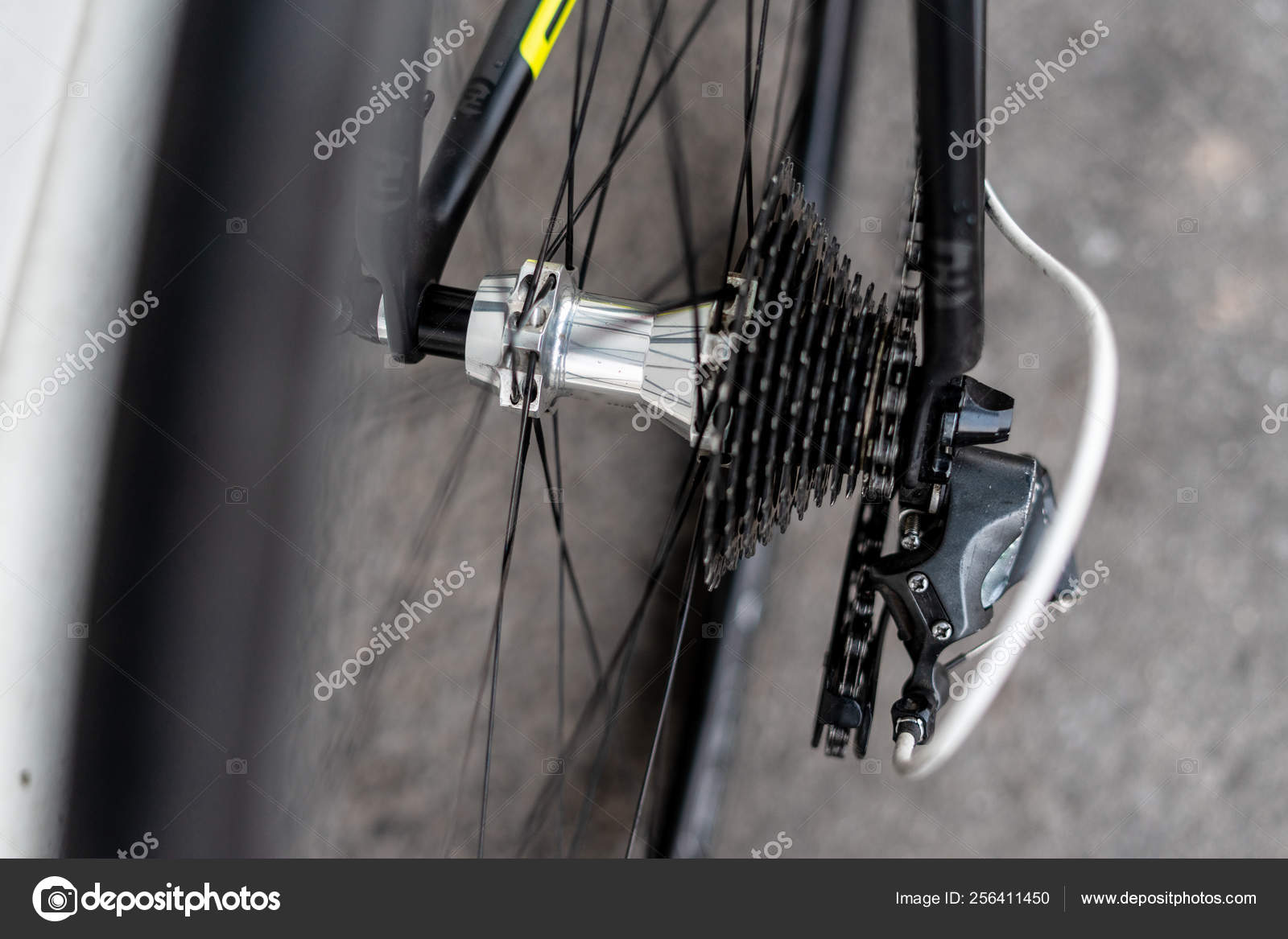 rear wheel with cassette