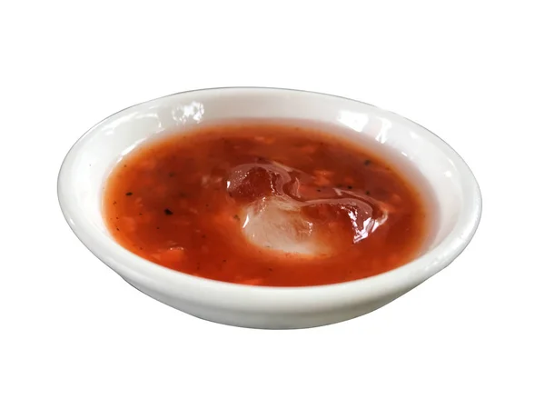 Vietnamese Chillisauce Plate Isolated — Stock Photo, Image