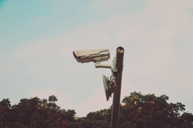 Vintage renk gökyüzü trafik kamera cctv