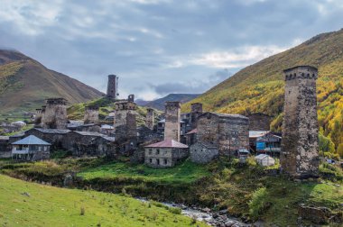 Usguli medieval village in Georgian mountains