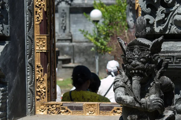 Hindu tapınağında heykel, Tejakula, Bali, Endonezya