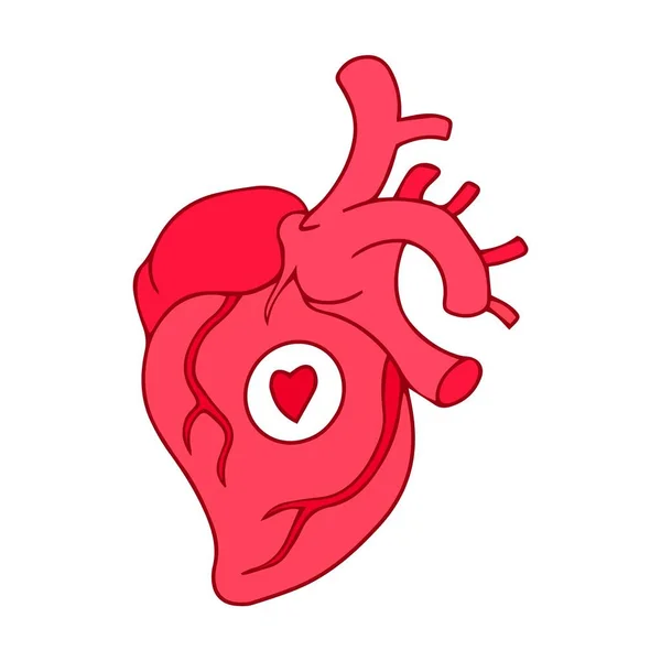 Мультфільм знак людського серця Векторні ілюстрації Стоковий вектор