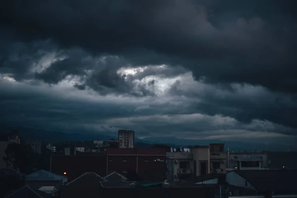 Бурхлива Хмари Небі Вечір Грузії — стокове фото