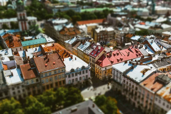 Aerial View City Lviv Ukraine — Stock Photo, Image