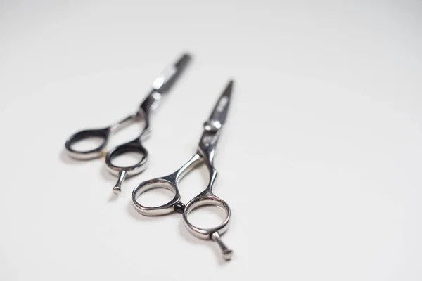 Pair Hairdressing Scissors Isolated White Background — Stock Photo, Image