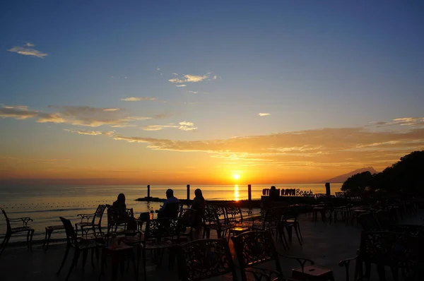 Lever Soleil Est Magnifique Sur Plage Aube — Photo