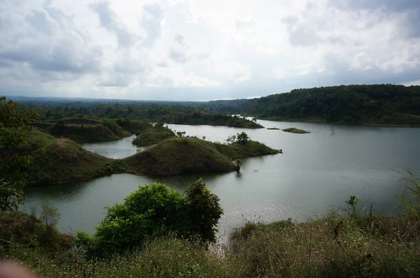 Embalse Lago Artificial Utilizado Como Presa Río Que Tiene Como — Foto de Stock