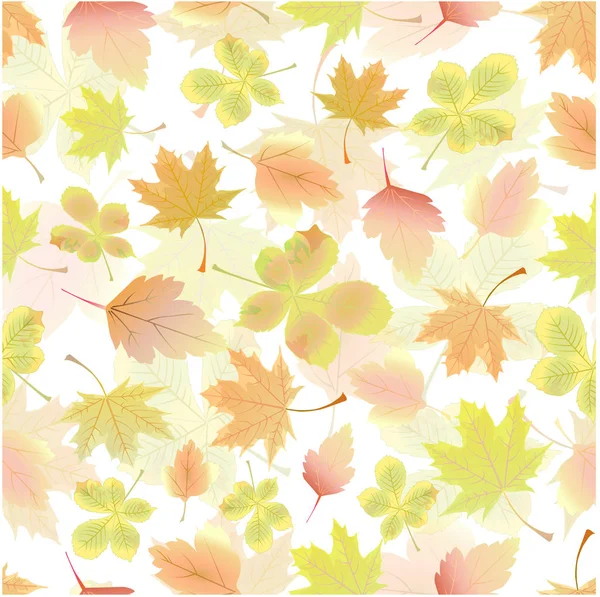 Blätter Muster Farbe Hintergrund Vektor Illustration Herbst Tapete — Stockvektor