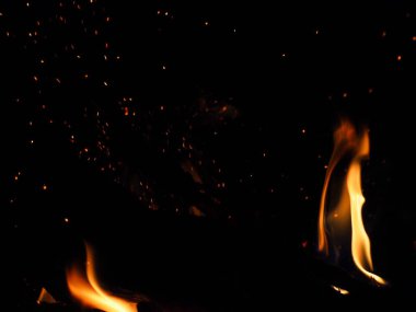 gece yıldızlı gece gökyüzü karşı yakıcı şenlik ateşi 