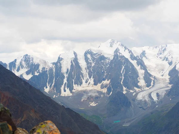 Impresionante Vista Del Glaciar Las Montañas Altai Rusia —  Fotos de Stock