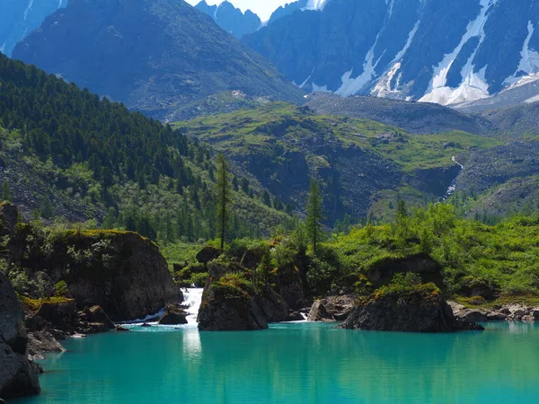Pittoresk Utsikt Över Sjön Altai Bergen Ryssland — Stockfoto