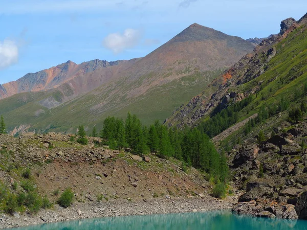 Agua Azul Del Lago Shavla Inferior Montañas Altai Rusia — Foto de Stock