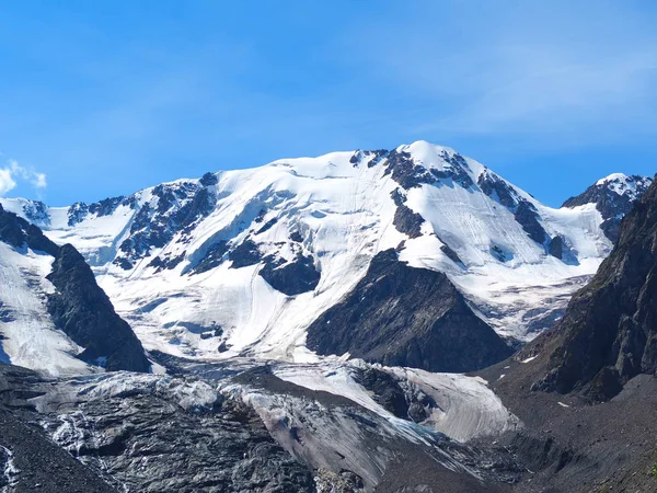 Impresionante Vista Del Glaciar Las Montañas Altai Rusia — Foto de Stock