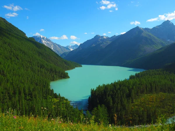 Landscape Altai Mountain Ranges Lake Stock Image