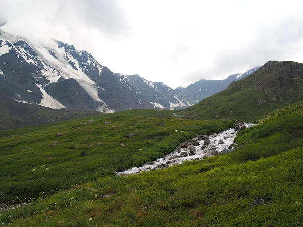 Río Montaña Valle Lagos Montañas Altai — Foto de Stock