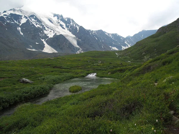 Río Montaña Valle Lagos Montañas Altai — Foto de Stock