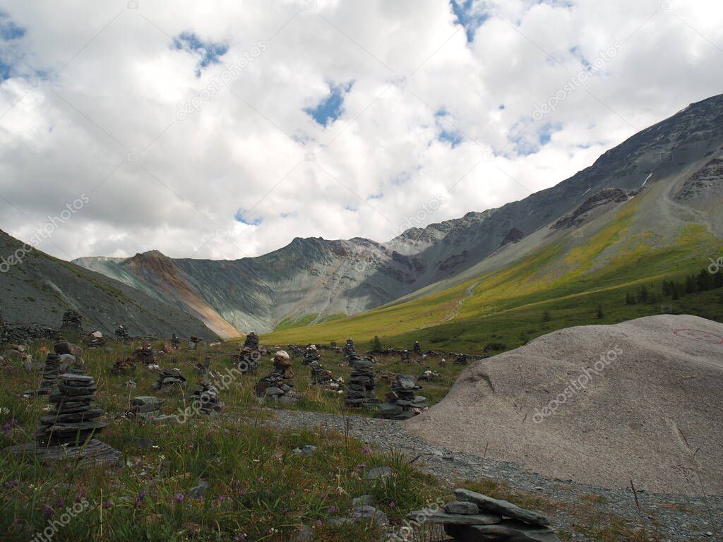 Kamenny city in the yarlu valley, Altai Mountains