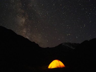 Altai dağlarında yıldızlı bir gece, Gorny Altai