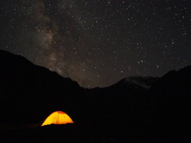 Altai dağlarında yıldızlı bir gece, Gorny Altai
