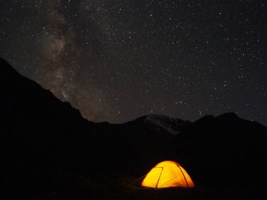 Altai dağlarında yıldızlı bir gece, Gorny Altai