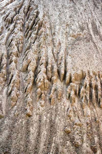 Песчаная Текстура Ямами Сделанными Водой — стоковое фото