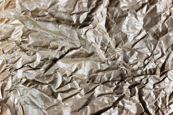 Crupled Craft Paper Background Abstract Texture Highly Wrinked Used Craft — Stock Photo, Image