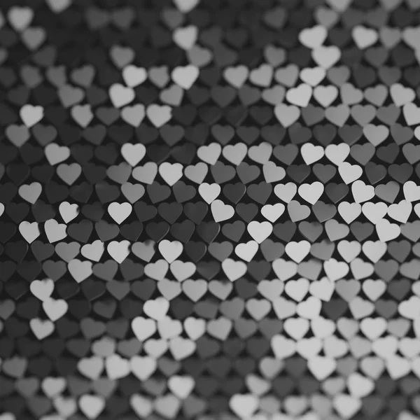 Fond Abstrait Avec Nombreux Cœurs Couleurs Noir Blanc Fond Pour — Photo