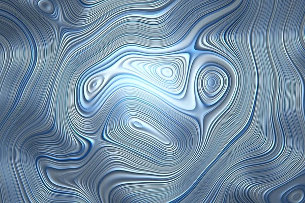 Arka plan mavi ve beyaz renklerde dokulu curvy hatları ile. 3D çizim.