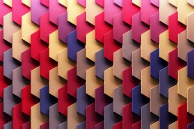 Katmanlı yapılar ile arka plan. 3D çizim.