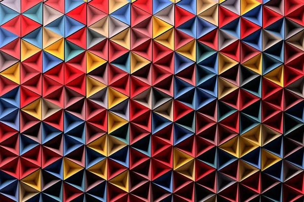 Φόντο Τυχαία Χρώμα Κόκκινο Μπλε Κίτρινο Γεωμετρικά Σχήματα Μικρό Αντεστραμμένο — Φωτογραφία Αρχείου