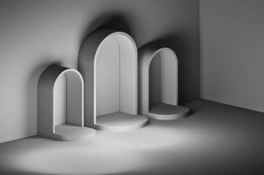 Siyah ve beyaz üç boş kemer