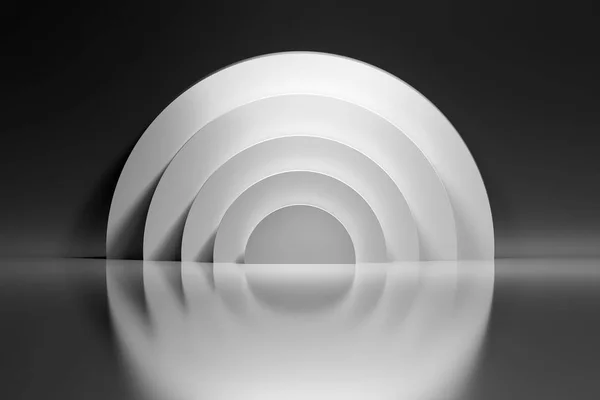 Zwart-witte cirkels — Stockfoto
