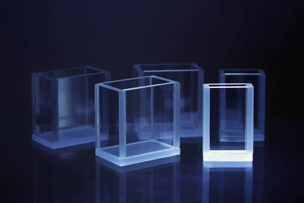 Laboratorium glas kyvetten — Stockfoto
