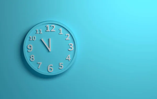 청색 벽 시계 — 스톡 사진