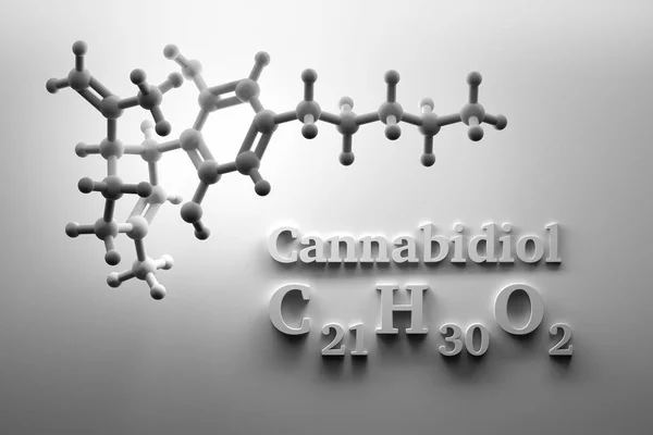 CBD structure on white background — Stock Photo, Image