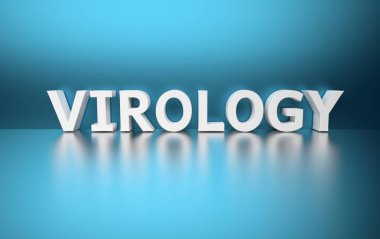 Beyaz harflerden oluşan kelime virolojisi.