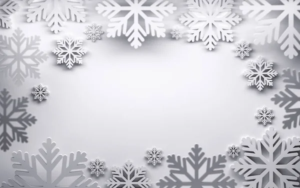 White Christmas snowy background  with copy space — ストック写真