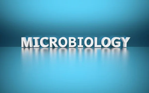 Ordet mikrobiologi — Stockfoto