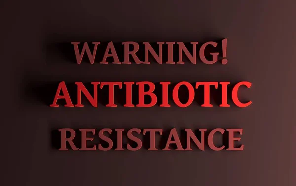 Cuvinte Avertisment Rezistență la antibiotice — Fotografie, imagine de stoc