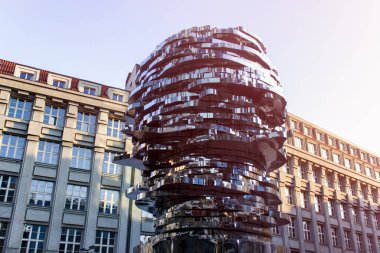 Sculpture of Franz Kafka disassembled clipart