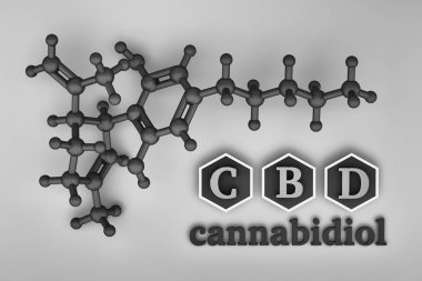 Siyah beyaz Cbd kannabidiol yapısı