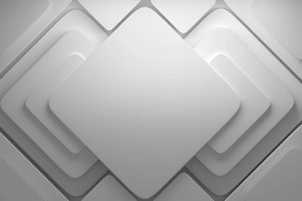 Losangos quadrados em camadas brancas com espaço em branco cópia no centavo — Fotografia de Stock