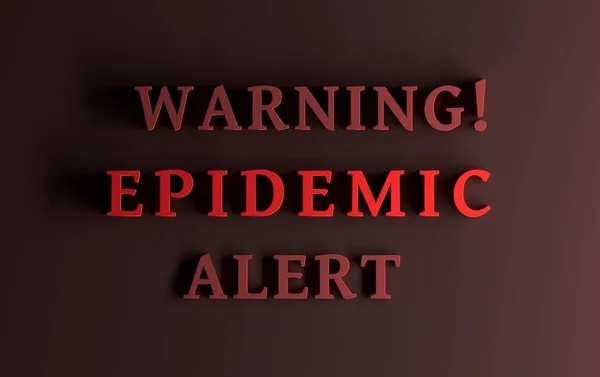 큰 굵은 빨간색 단어 - 경고! 전염병 경보 — 스톡 사진