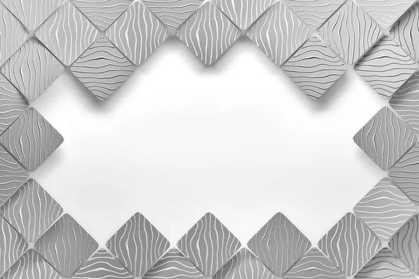 Azulejos cinza e espaço em branco cópia para texto sobre fundo branco — Fotografia de Stock