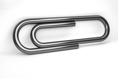 Beyaz arka planda büyük siyah ataş