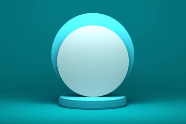 Bir kaide üzerinde yuvarlak dairesel yüzeylere sahip sunum şekilleri 